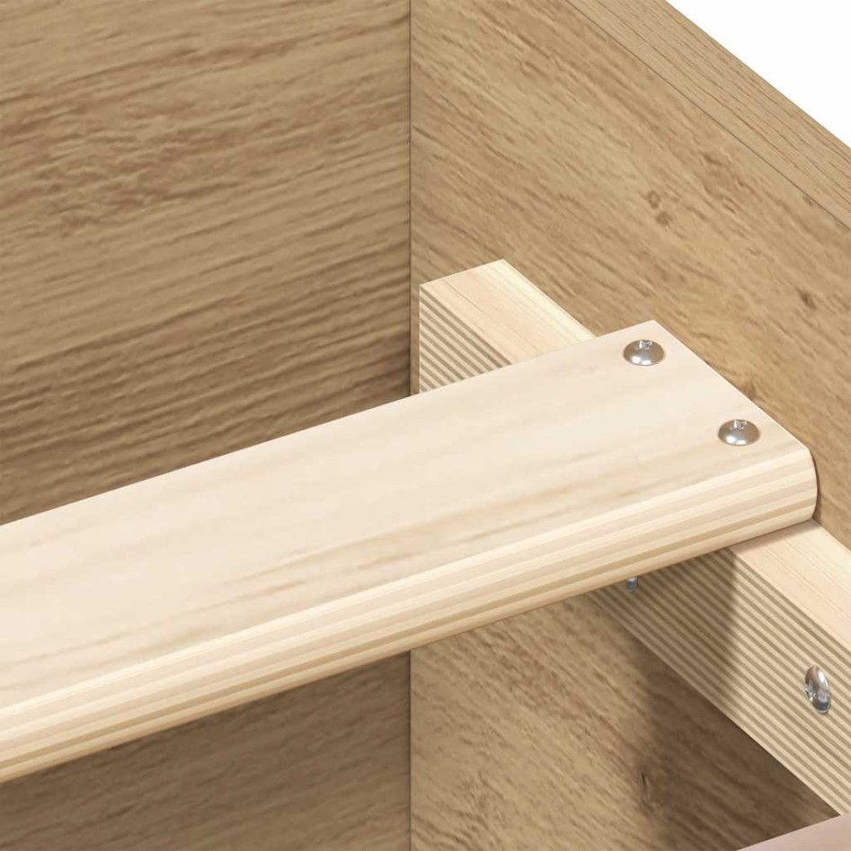 Estructura de cama sin colchón roble artesanal