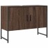 Armario lavabo baño madera ingeniería roble marrón 80x33x60