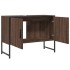 Armario lavabo baño madera ingeniería roble marrón 80x33x60
