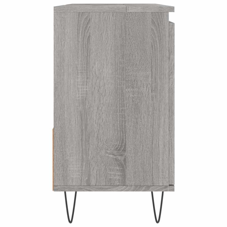 Armario de baño madera contrachapada gris Sonoma 65x33x60