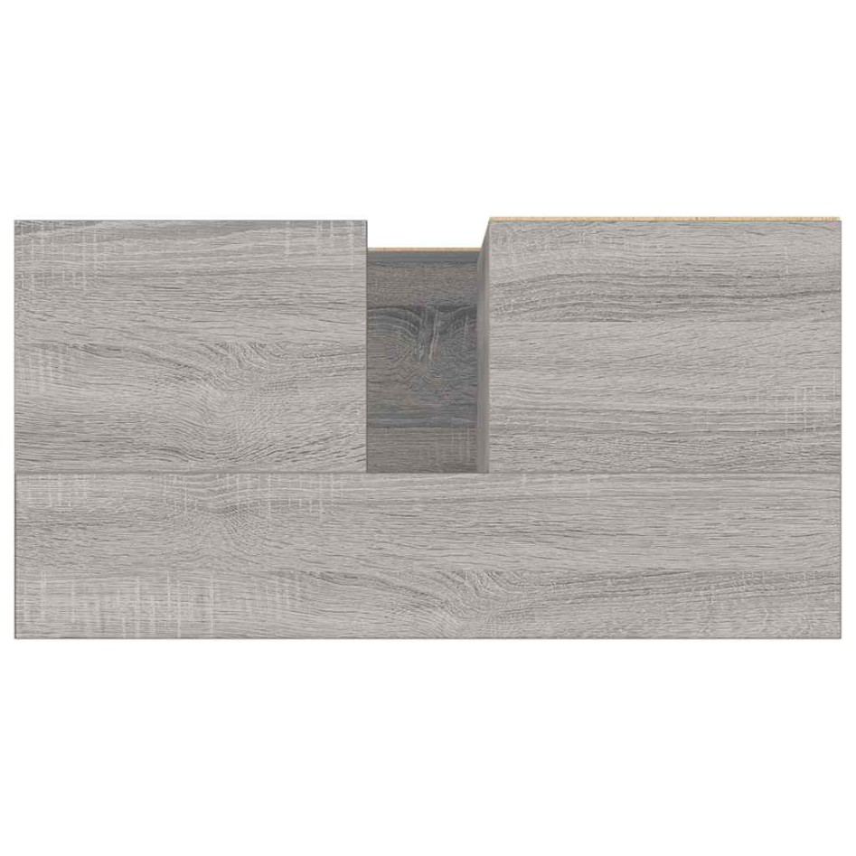 Armario de baño madera contrachapada gris Sonoma 65x33x60