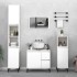 Armario de baño madera contrachapada blanco 65x33x60