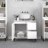 Armario de baño madera contrachapada blanco 65x33x60