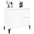 Armario de baño madera contrachapada blanco 65x33x60