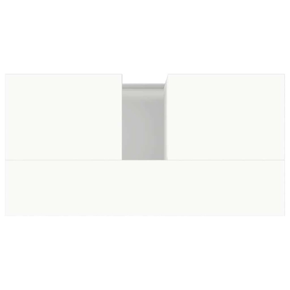 Armario de baño madera contrachapada blanco 65x33x60