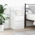 Mesilla de noche con 2 cajones blanca 38x34x80
