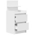 Mesilla de noche con 2 cajones blanca 38x34x80