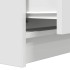 Mesilla de noche con 2 cajones blanca 38x34x80