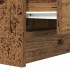 Mesilla de noche con 2 cajones madera vieja 38x34x80