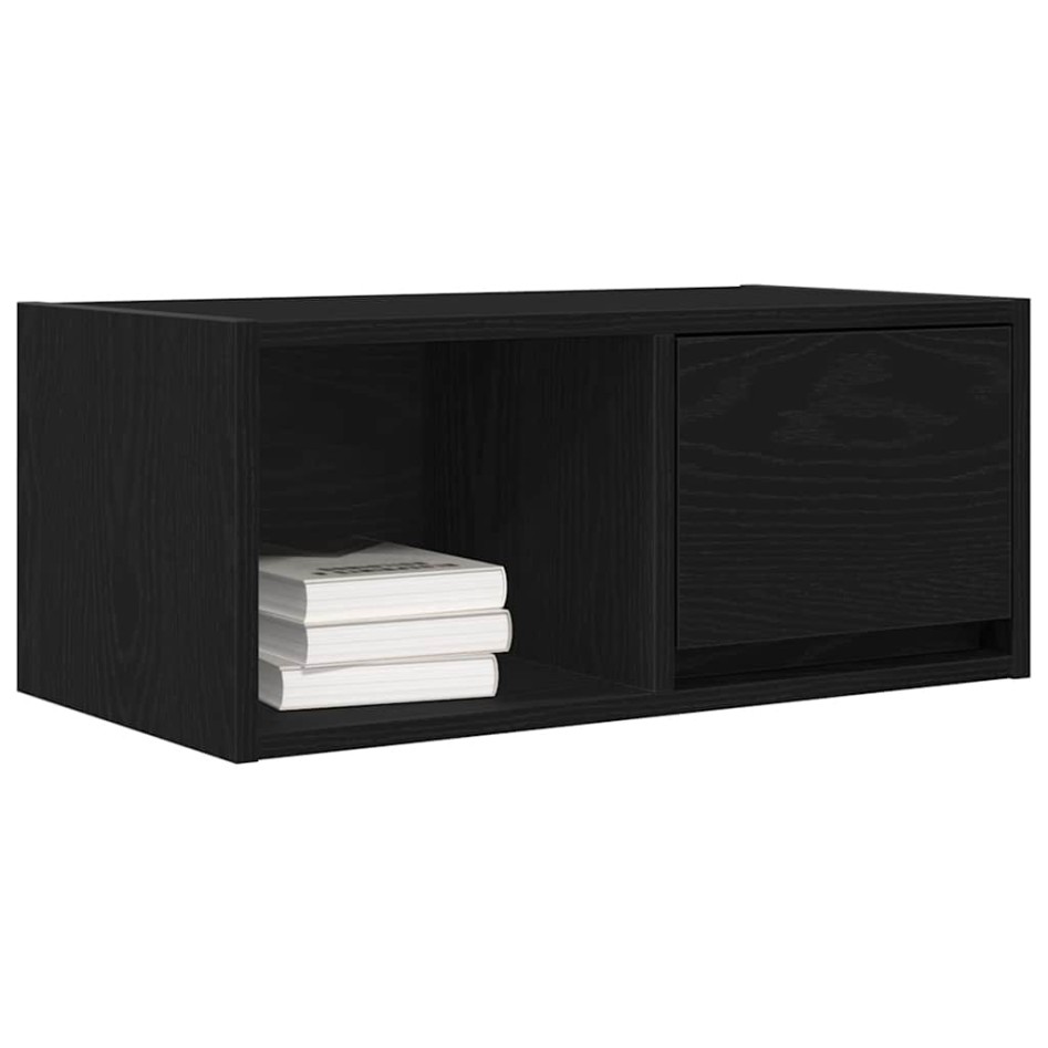 Muebles de TV 2 uds Roble Negro 60x31x25,5 cm Madera