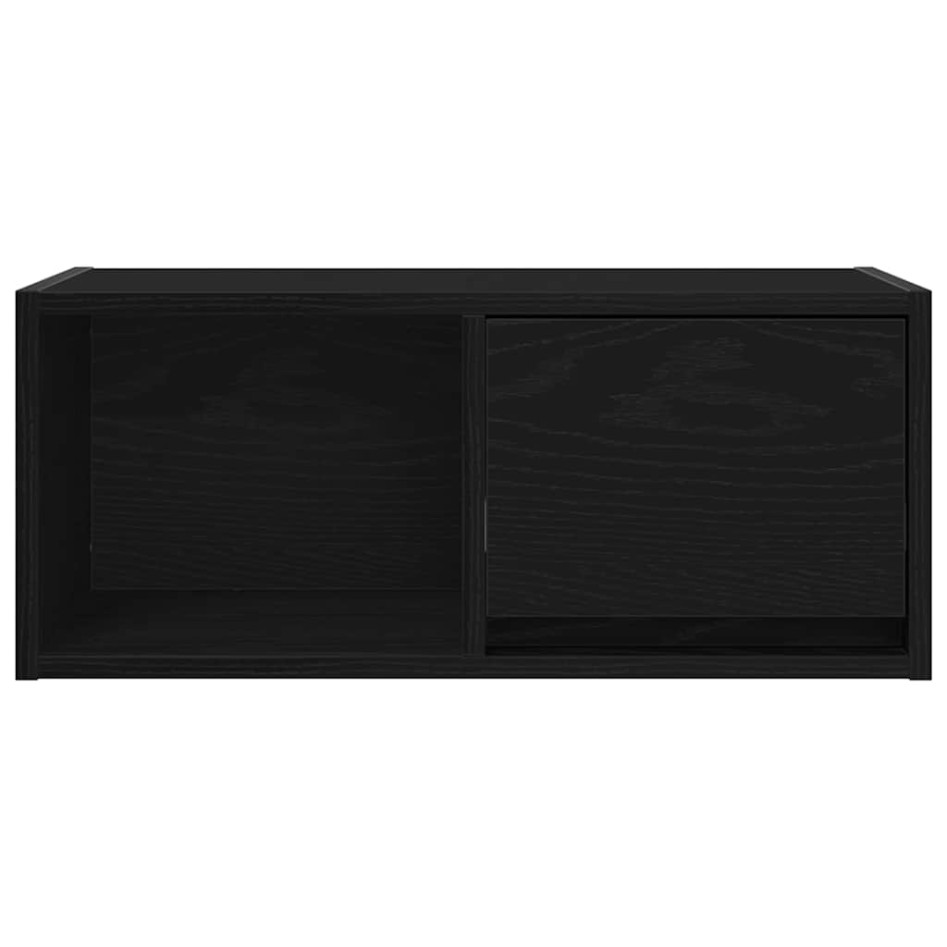 Muebles de TV 2 uds Roble Negro 60x31x25,5 cm Madera
