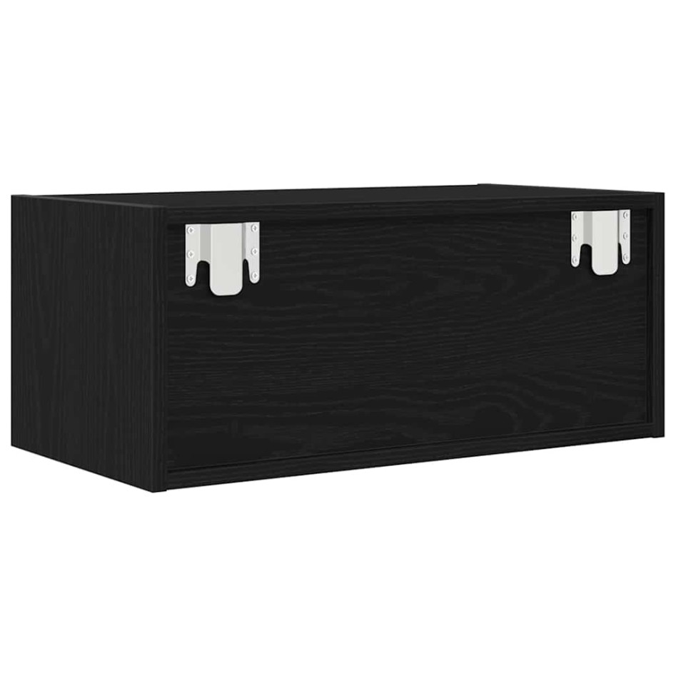 Muebles de TV 2 uds Roble Negro 60x31x25,5 cm Madera