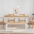 Banco 110 cm madera maciza caucho