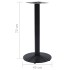 Pata de mesa de bistró negra Ø43x72 cm hierro