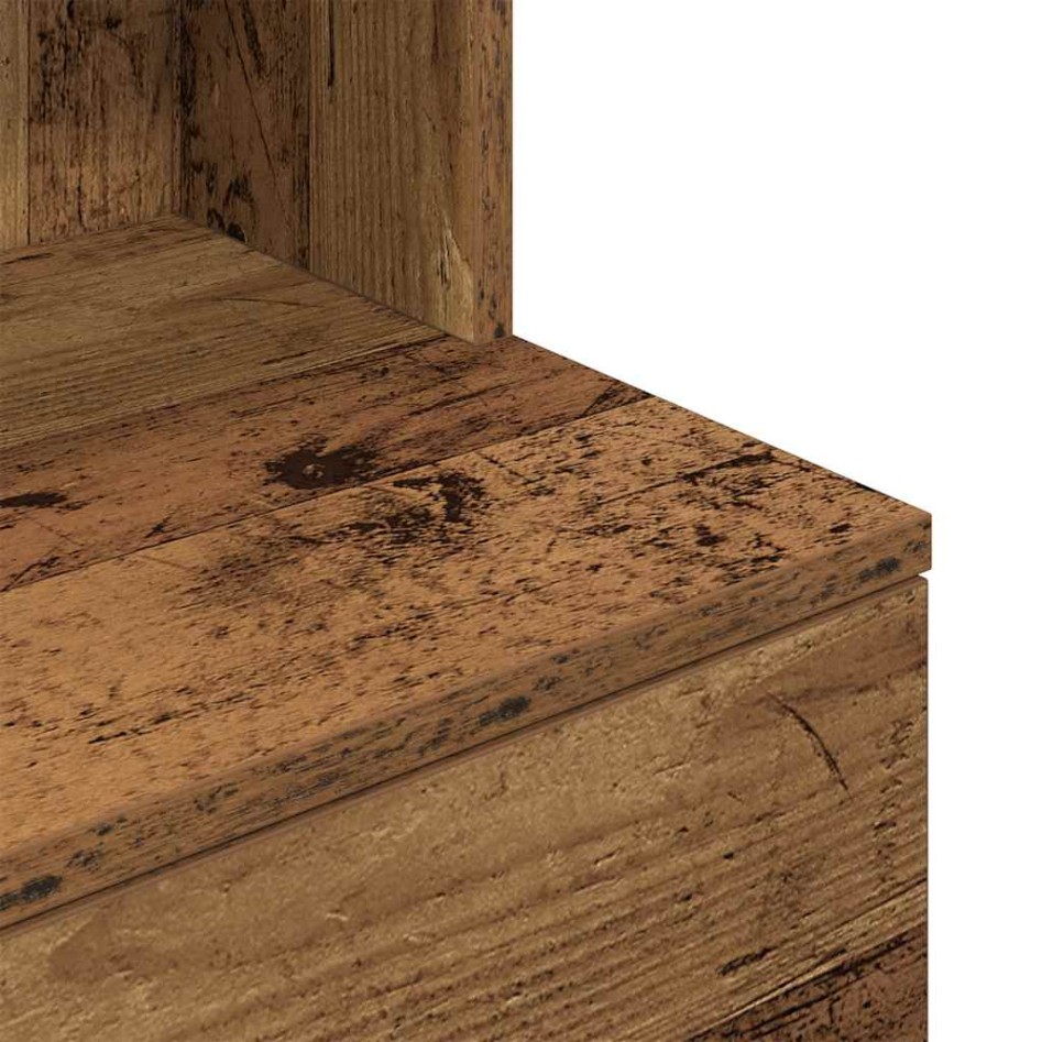 Mesilla de noche madera antigua 39x35x125cm Madera