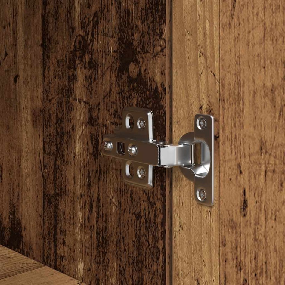 Mesilla de noche madera antigua 39x35x125cm Madera