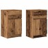 Mesitas noche 2uds madera contrachapada madera vieja