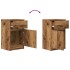 Mesitas noche 2uds madera contrachapada madera vieja