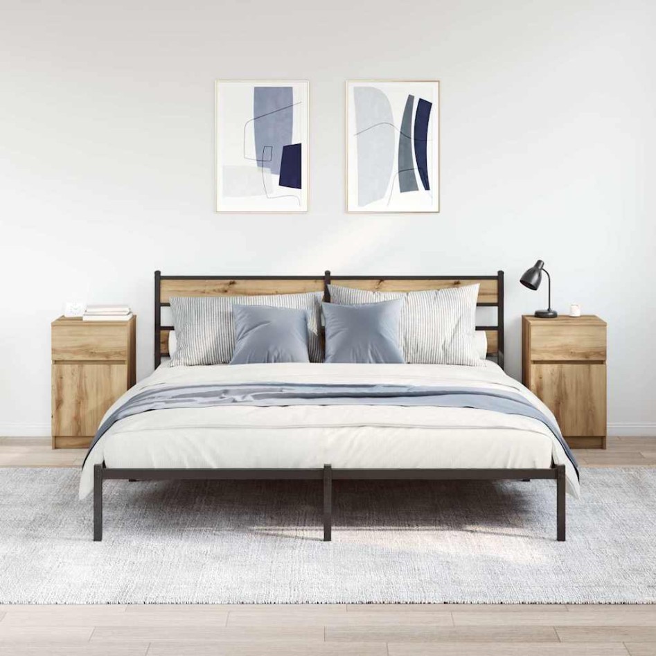 Mesitas noche 2 uds madera ingeniería roble artisian