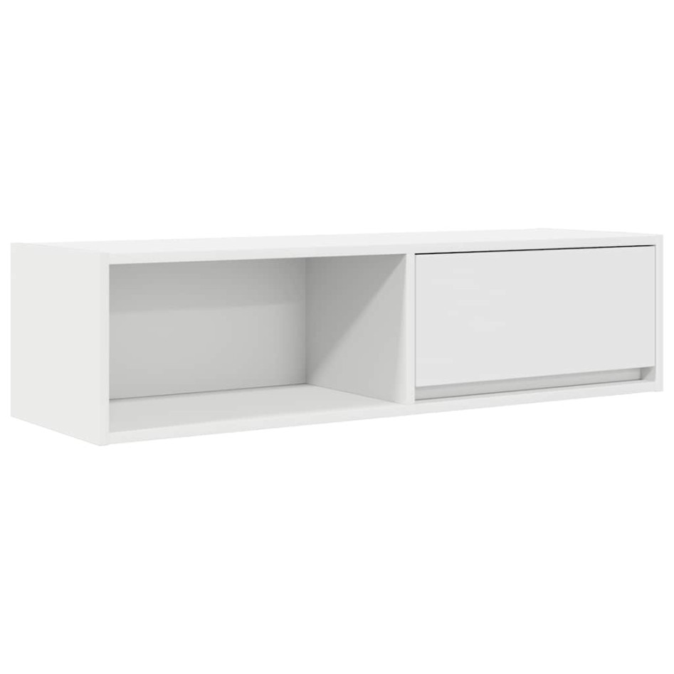 Mueble de TV blanco 100x31x25,5 cm madera de