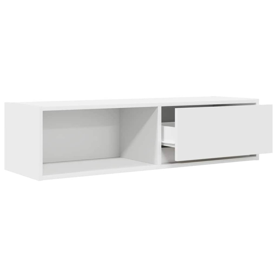 Mueble de TV blanco 100x31x25,5 cm madera de