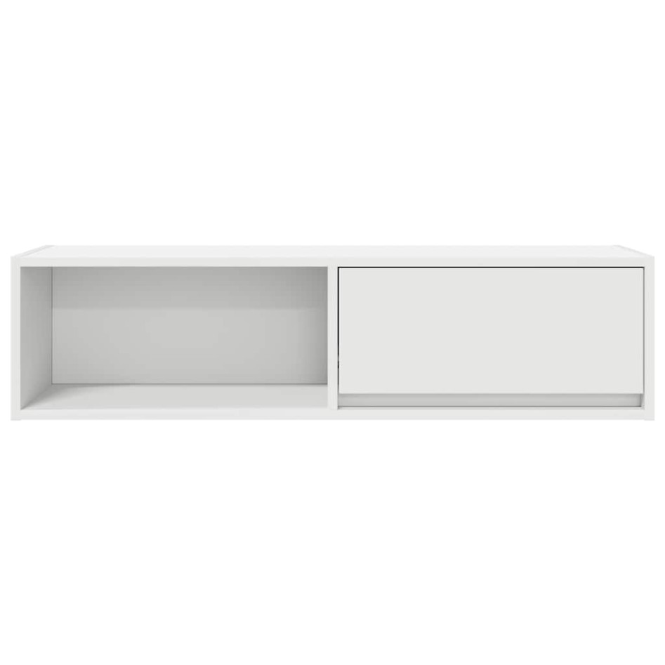 Mueble de TV blanco 100x31x25,5 cm madera de