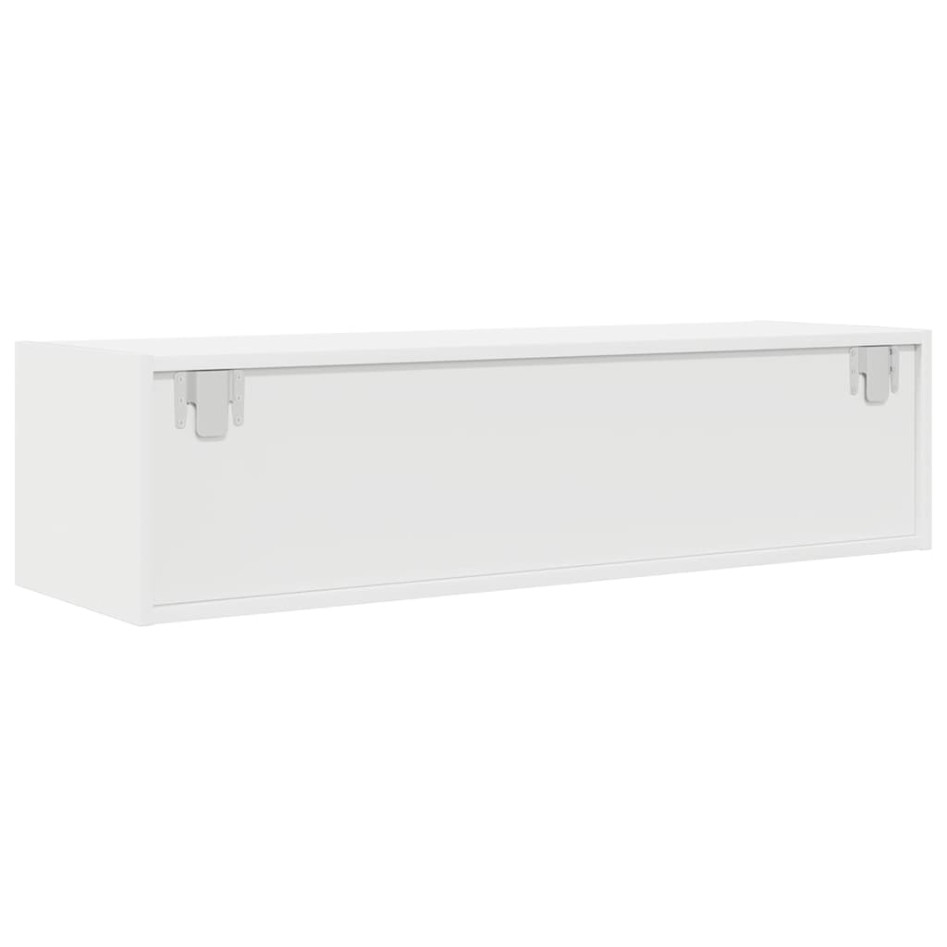 Mueble de TV blanco 100x31x25,5 cm madera de