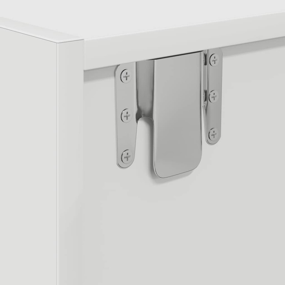 Mueble de TV blanco 100x31x25,5 cm madera de