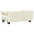 Cama para perros de terciopelo crema 70x45x30