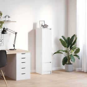 Aparador alto blanco 29,5x34x119,5 cm madera de