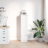 Aparador alto blanco 29,5x34x119,5 cm madera de