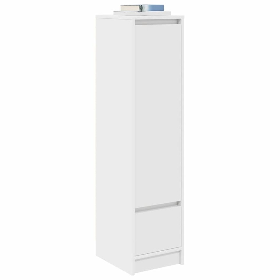 Aparador alto blanco 29,5x34x119,5 cm madera de