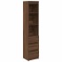 Aparador alto roble marrón 37,5x35x180 cm madera de