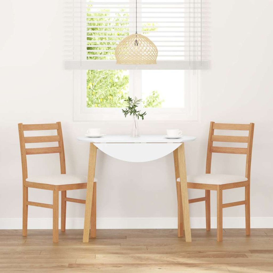 Sillas de comedor con cojines 2 uds madera maciza