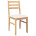 Sillas de comedor con cojines 2 uds madera maciza