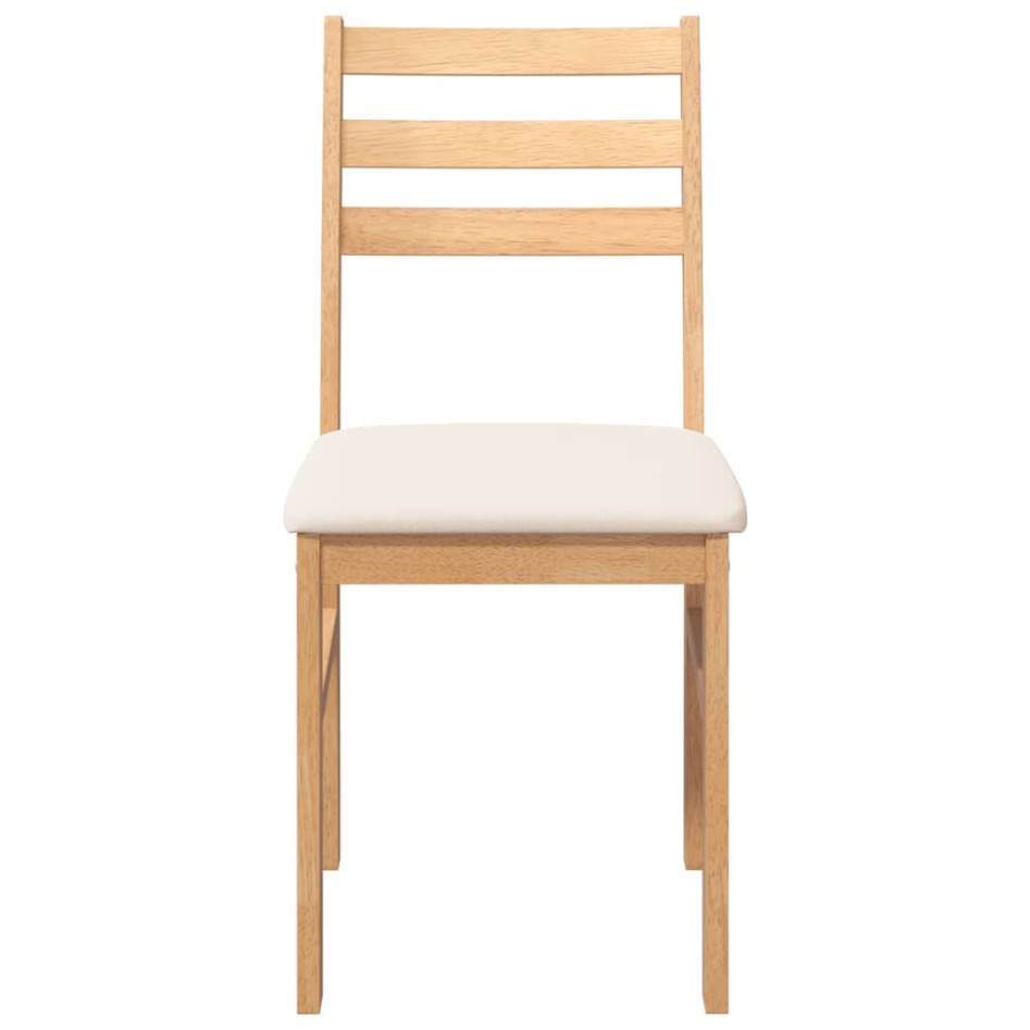 Sillas de comedor con cojines 2 uds madera maciza