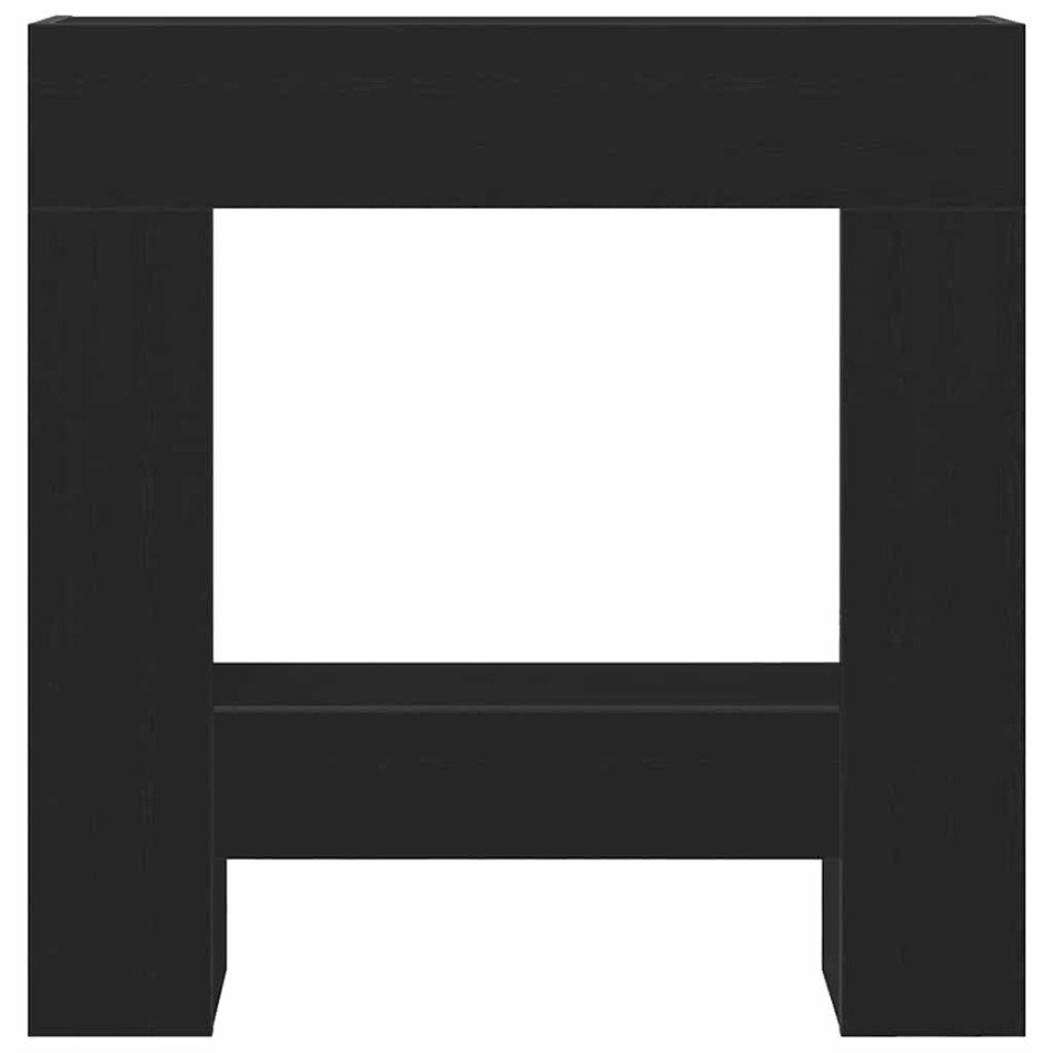 Borde de chimenea madera ingeniería roble negro 81x18x82