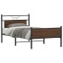 Estructura de cama sin colchón roble marrón 107x203