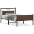 Estructura de cama sin colchón roble marrón 107x203