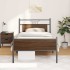 Estructura de cama sin colchón roble marrón 107x203