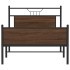 Estructura de cama sin colchón roble marrón 107x203