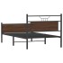 Estructura de cama sin colchón roble marrón 107x203