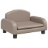 Cama para perros de cuero sintético color capuchino 50x40x30