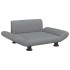 Cama para perros de tela gris claro 70x45x28