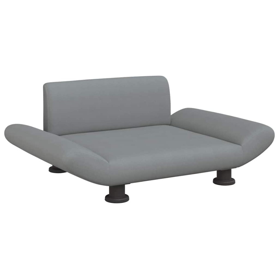 Cama para perros de tela gris claro 70x45x28