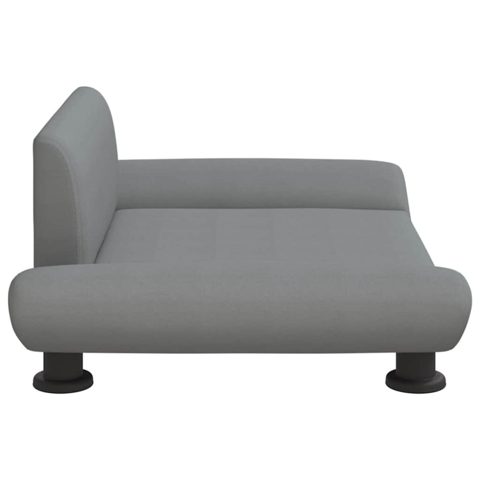 Cama para perros de tela gris claro 70x45x28
