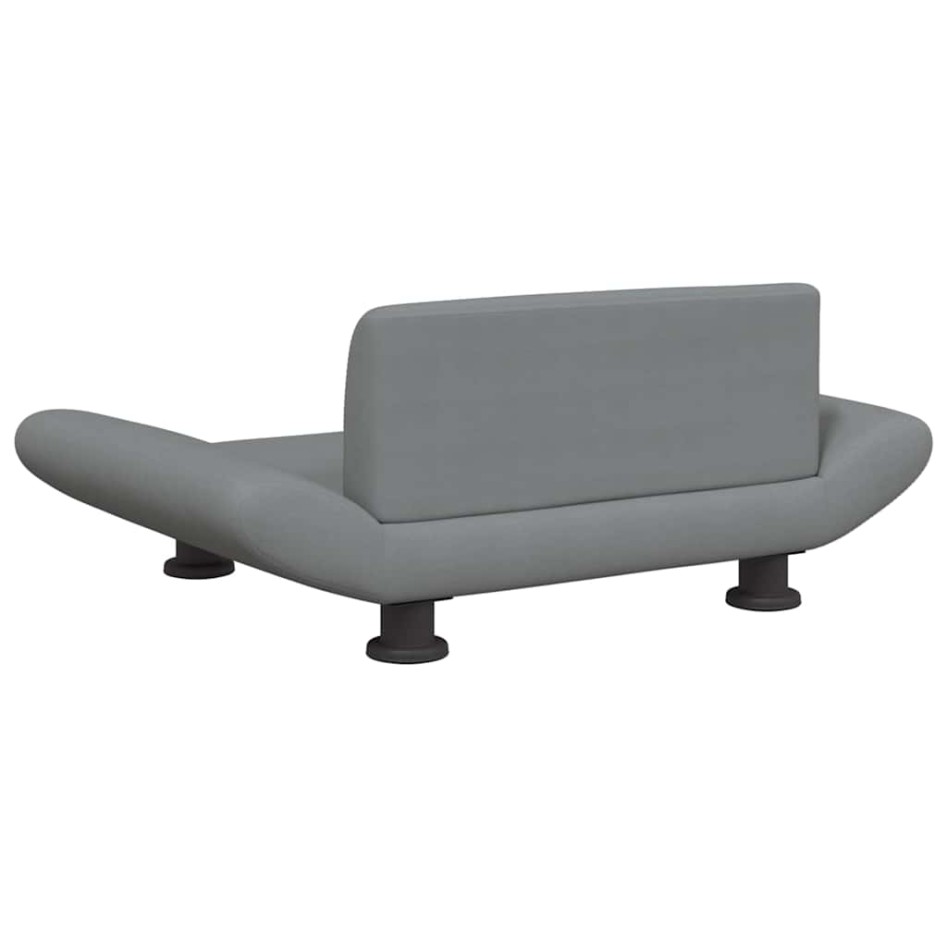 Cama para perros de tela gris claro 70x45x28