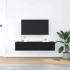 Muebles de TV 2 uds Roble Negro 60x31x25,5 cm Madera