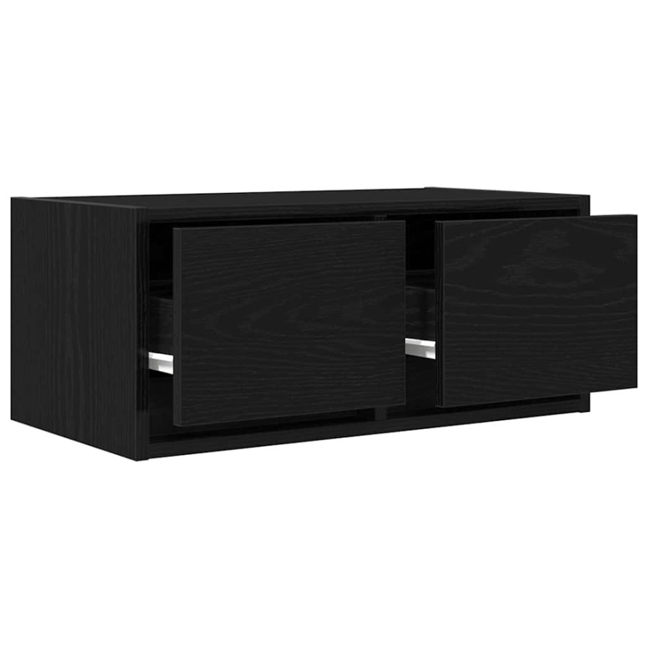 Muebles de TV 2 uds Roble Negro 60x31x25,5 cm Madera
