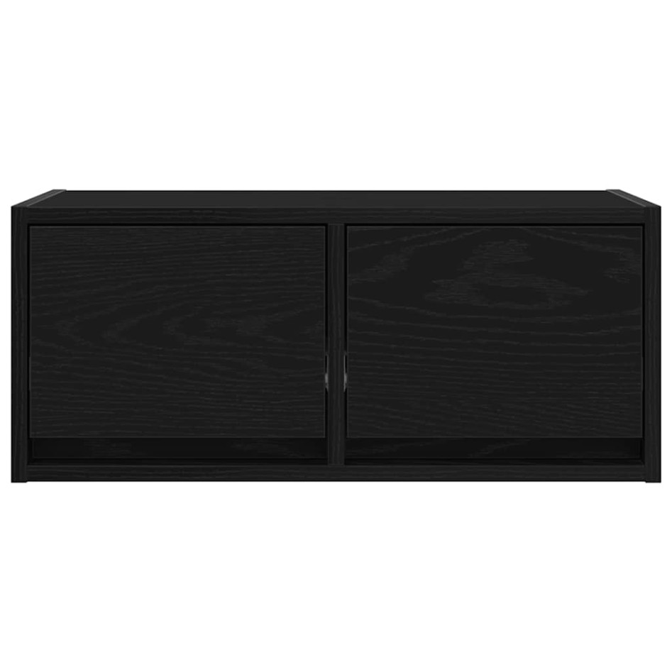 Muebles de TV 2 uds Roble Negro 60x31x25,5 cm Madera